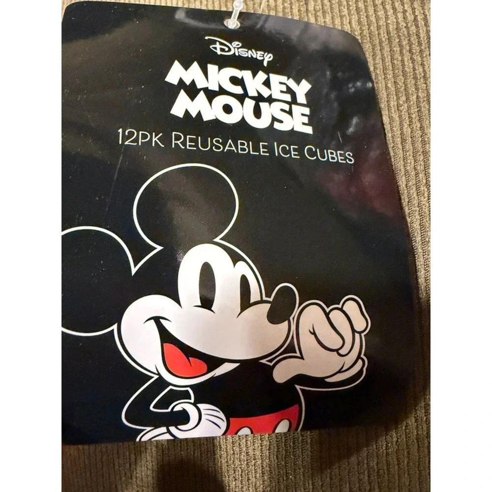 Disney Mickey Mouse 12pc Reusable Ice Cubes Red Black Drink Chillers NEW 2026